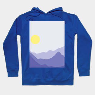 Pastel purple hills art Hoodie